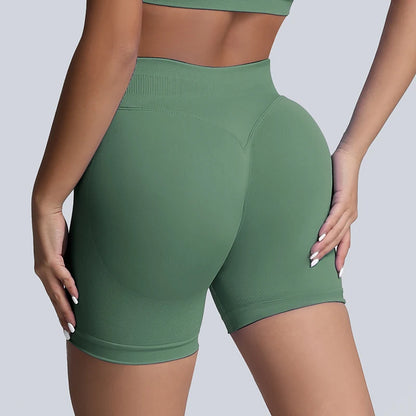 Impact Shorts Women High Waist Hip Lifting Yoga Short Fitness Seamless Elastic Workout Wear Woman Yoga Shorts Gym Female
