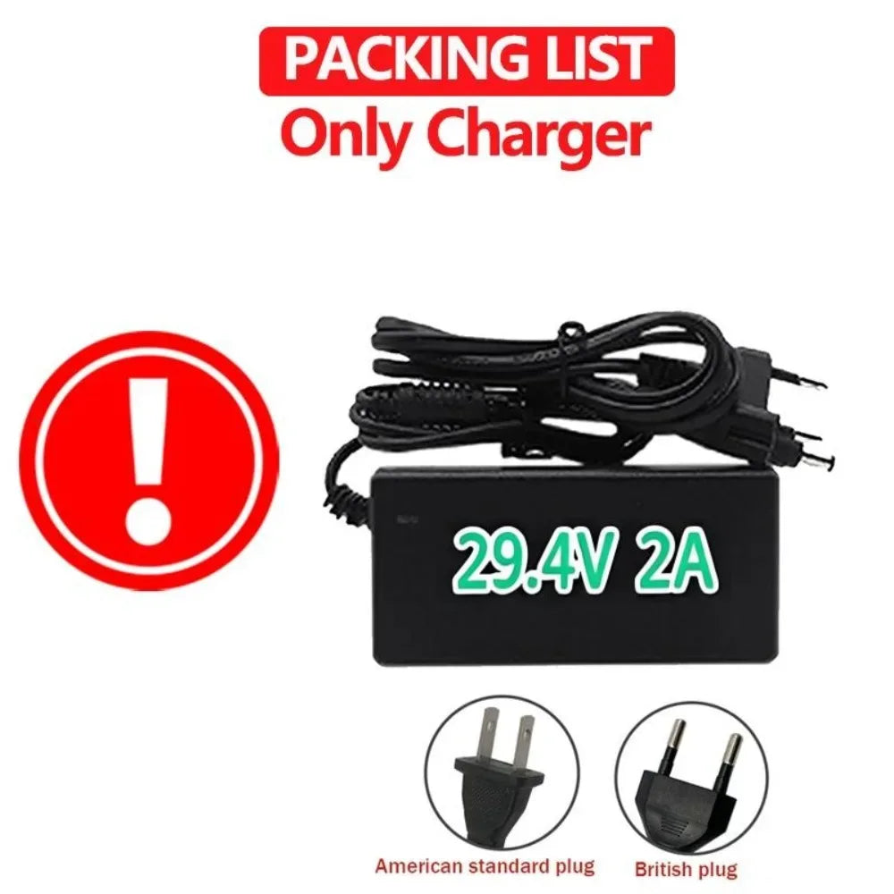 NEW 7s3p 24V 100Ah 18650 Efficient stable Lithium Battery Li-ion Battery pack and US/EU 2A Charger Battery Pack for Bicycle