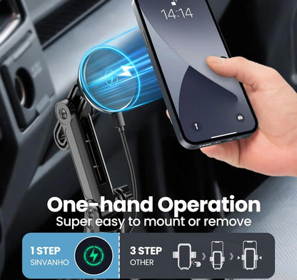 Car phone holder, multifunctional car cup holder suction, mobile phone navigation holder, magnetic wireless charger
