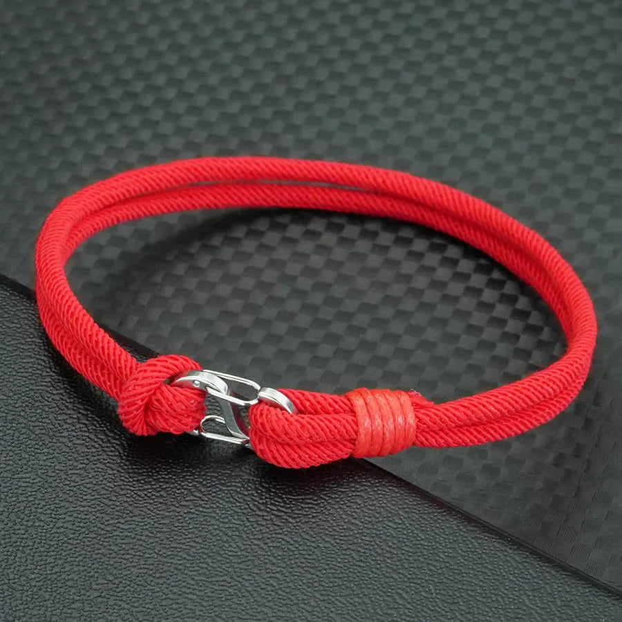 Simple Mens Bracelets Hand-Woven Detachable 7 Colors Rope Braclets Double Survival Braslet Pulseras Para Hombre Gift for Him