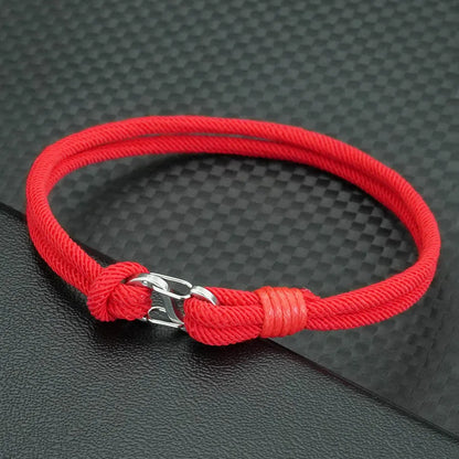 Simple Mens Bracelets Hand-Woven Detachable 7 Colors Rope Braclets Double Survival Braslet Pulseras Para Hombre Gift for Him
