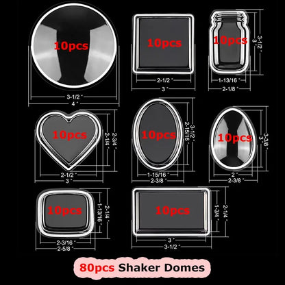 Bundle Deal Jar Heart Egg TV Dimensional Shaker Domes Basic Geometry Shaker Blisters Easter Valentine's Day Card Making Supplies
