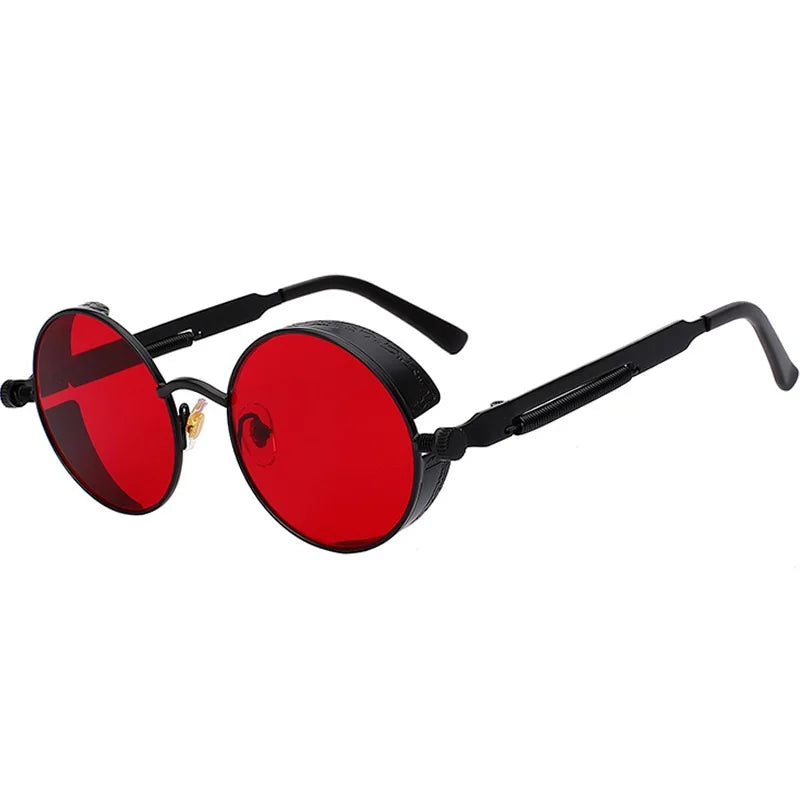 Metal Steam Punk Style Sun Glasses Steampunk Fashion Men Retro Round Sunglasses