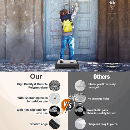 Marchepied de mobilité, plateforme antidérapante pour intérieur et extérieur, rehausseur portable pour adultes et seniors, marchepied de sécurité pour voiture, B