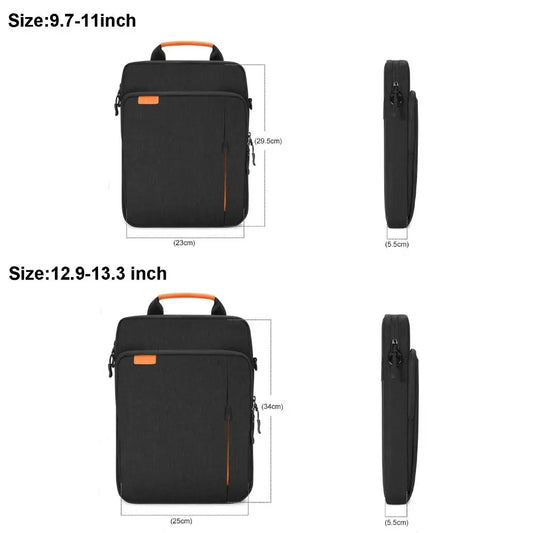 Universal 11/13.3inch Tablet Sleeve Bag Large Capacity Shockproof Laptop Shoulder Bag Waterproof Multilayer Tablet Storage Bag