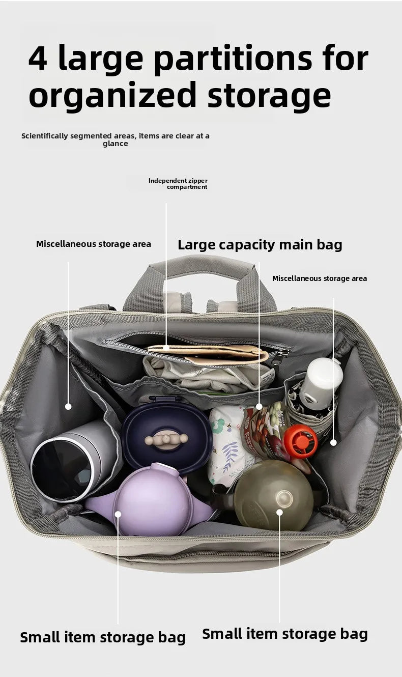 New Mom Bag: Multi-Functional, High-Capacity, Lightweight Diaper Bag with Milk Storage Compartment