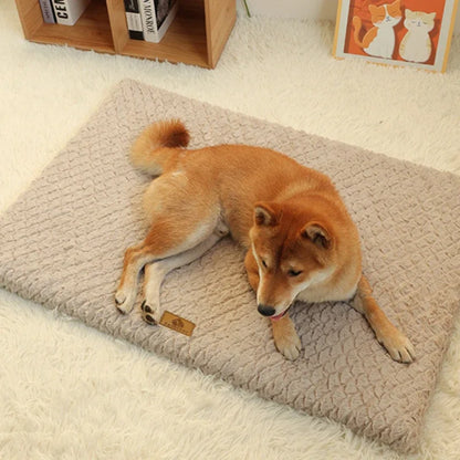 Memory Foam Pet Bed with Removable Washable Faux Fur Cover Orthopedic Waterproof Dog Bed for Crate Anti-Slip Bottom Dog Beds