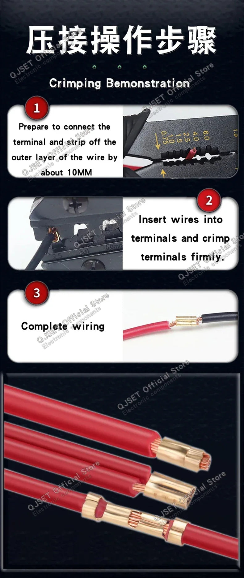 100Pcs DJ454 Wire 0.5-6.0mm² U-shape copper wire crimp terminals Cold pressed connectors Cable lugs for wire splice terminals DJ