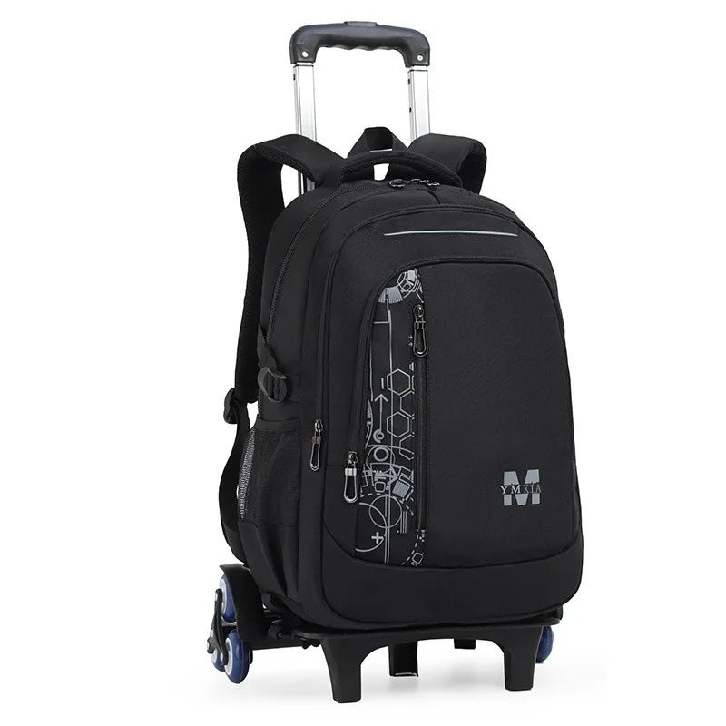 School Rolling backpack bag School Bags with wheels Student wheeled Backpacks for boys Children School Trolley Bag Waterproof