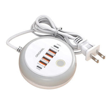 Multi Ports Charger PD 50W USB Type C Mobile Phone Power Adapter For iPhone Xiaomi Huawei Samsung USB Quick Charging Power Strip