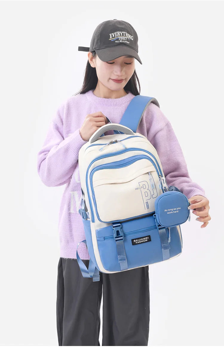 Teen Girls Backpacks for School 8-12 Years Students Casual Fashion Travel Backpacks Portability College Backpack for Women Bag