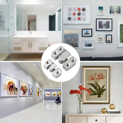 10PCS Universal Mounting Hooks Heavy Duty Wall Hanger Bracket for Pictures Frames Furniture Home Decor Storage
