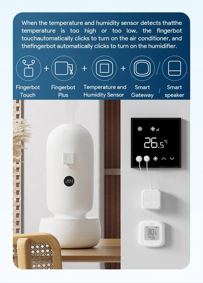 Tuya BLE Touch Screen Finger Robot Rechargeable Smart remote control timing screen clicker Touch Switch Robot Remoter AlexaVoice