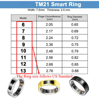 2026 Health Monitoring Smart Ring, Continuous Heart Rate Blood Oxygen Sleep Tracker, Silent Vibration Notification Smart Ring