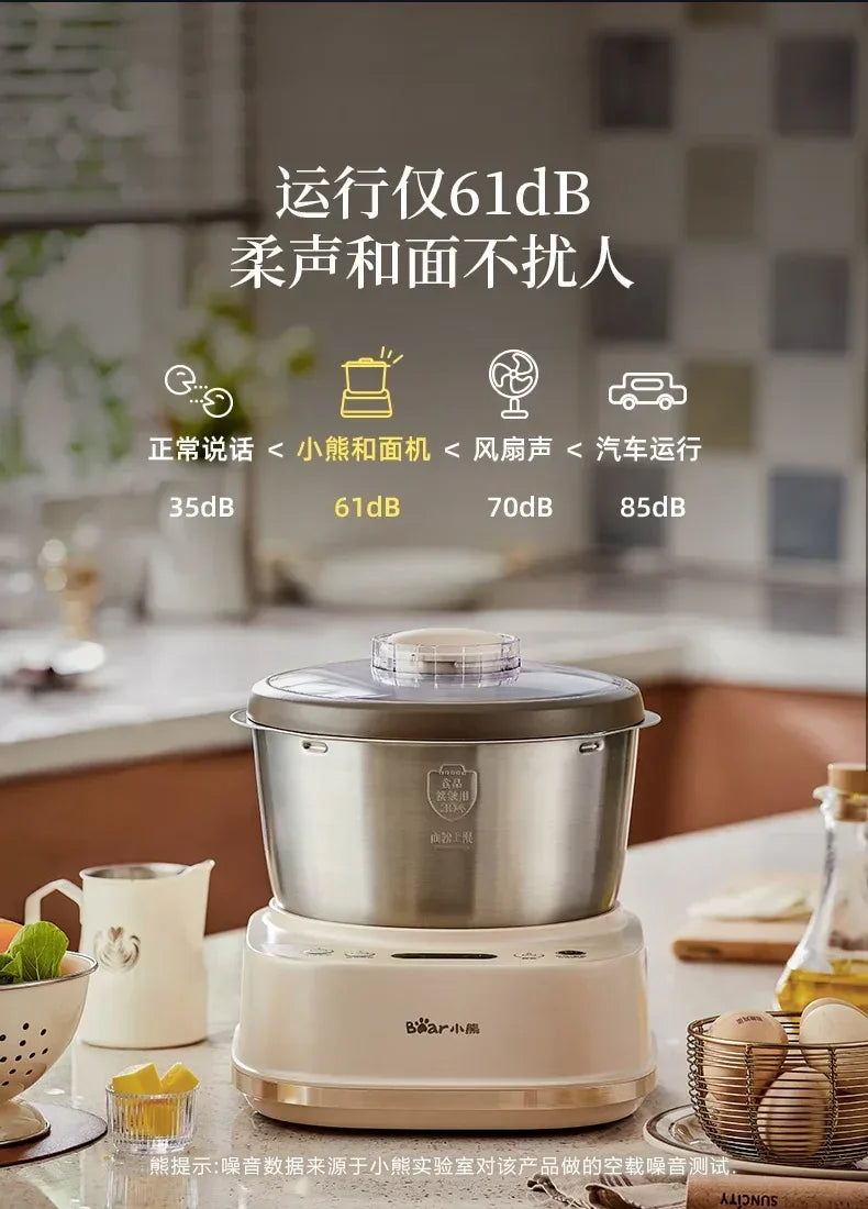 5L Electric Dough Mixer Household Timing Dough Kneading Machine Stand Mixer Microcomputer Control Flour Fermentation Mixer