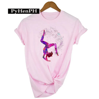 Gymnast Dancer T Shirt  Fashion Gymnast Artistic Gymnastics Printed T-shirt for Women Parent-child Clothing Oversized T Shirt