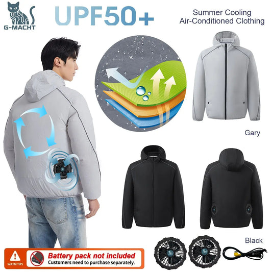 Summer Cooling Vest For Couples Breathable Fan Air Conditioner Jacket Sleeveless Heat Resistant Outdoor Workwear
