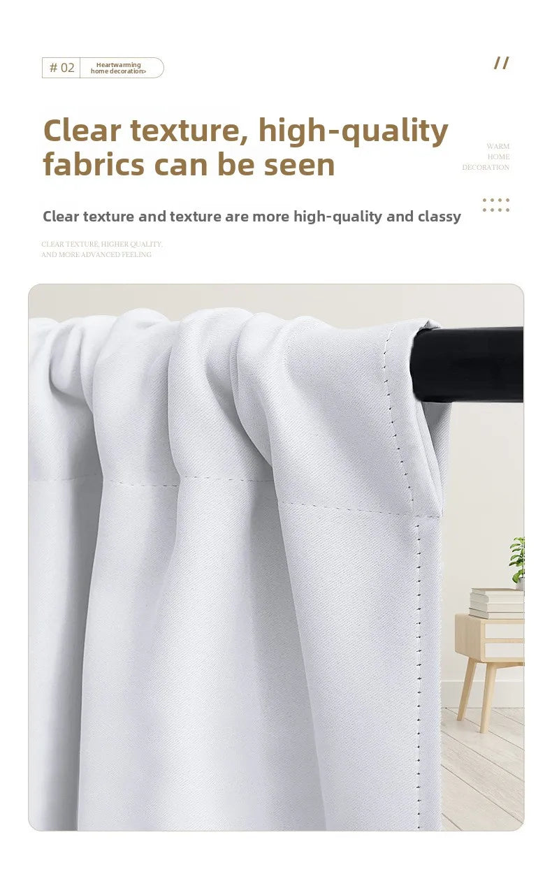Modern Simple New Solid Color High-precision Short Curtain Finished Blackout Curtain Kitchen Partition Curtain Coffee Curtain.