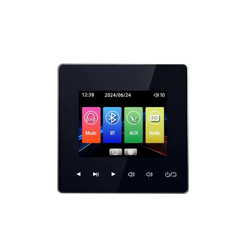 Home theater Background music system audio in wall power amplifier bluetooths player sound TF AUX control panel ceiling speakers