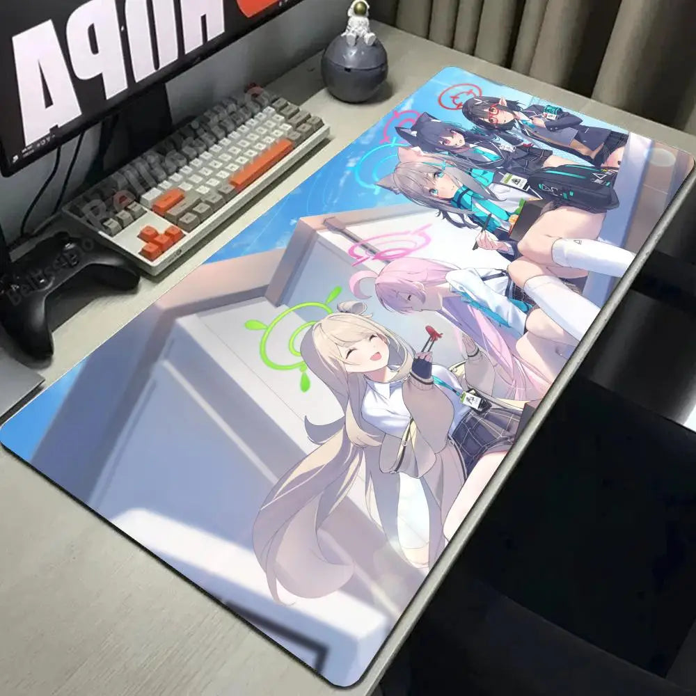 Game Blue Archive Mousepad Mouse Mat Desk Mat With Pad gaming accessories Prime Gaming XXL 1200x600x5mm Keyboard Pad