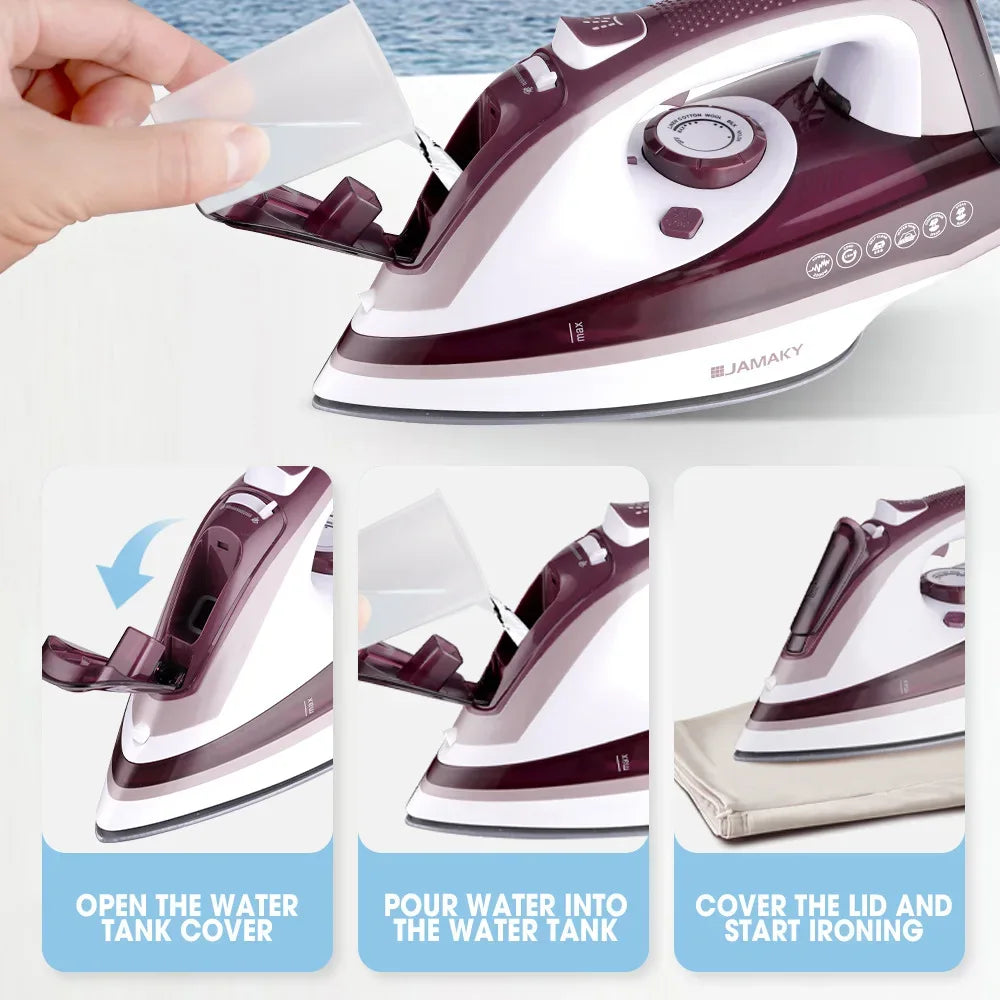 2500w High-power Steam Iron Household Electric Iron Steam Hand-held Small Ironing Clothes Dry And Wet Dual-use Electric Iron