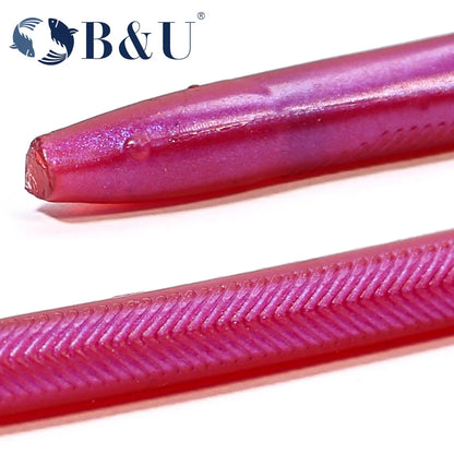 B&U 150mm 4.4g 6pcs Fishing Soft Lures Artificial Worm Baits Silicone Fishing Lures crankbait Fishing Tackle
