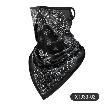 Motorcycle Cycling Face Mask for Men Neck Gaiter Scarf Skull Cap Sun Protection Cover Running Balaclava Bandana with Ear Loops