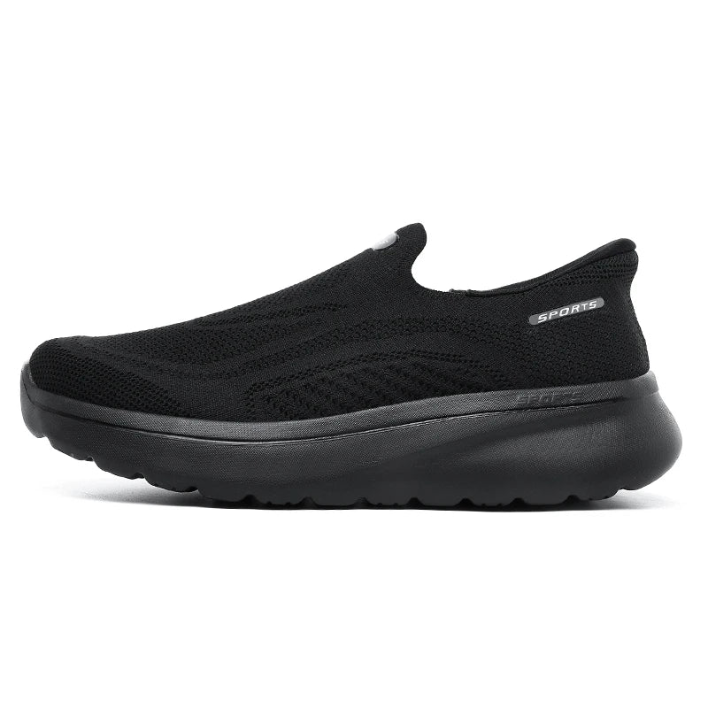 Men Women Slip on Walking Shoes Breathable Mesh Knit Loafers Lightweight Non Slip Comfort Casual Sports Sneakers Walking