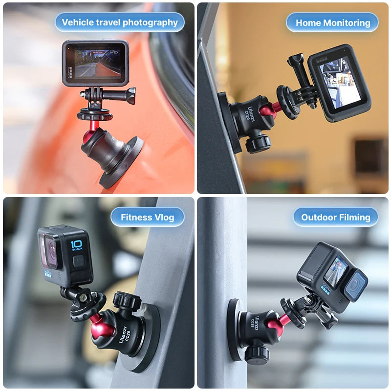 Ulanzi C029 Magnetic Tripod Ball Head Cloud Terrace for Gopro 7 8 9 10 11 12 Smartphone Action Camera Base Mount