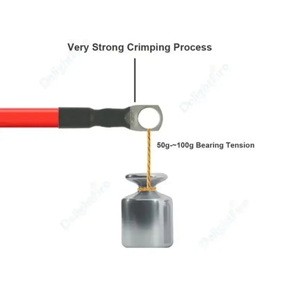 8 AWG Gauge 8.3mm2 Soft Car Battery Inverter Silicone Cable with M6 M8 M10 Terminal Red Black Electric Wire for Auto Solar Truck