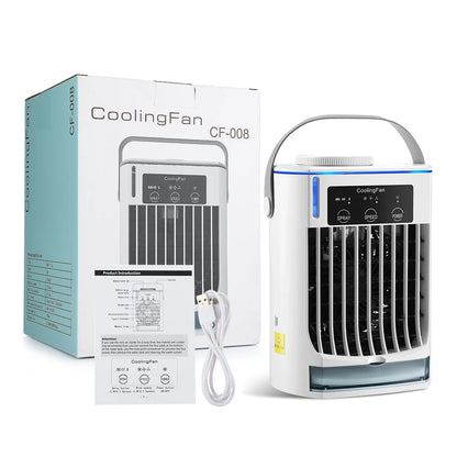 Mini Portable Air Conditioner Fan, Personal Water Cooling Air Cooler Fan, Mobile Small Conditioning Fan for Room Office Cars