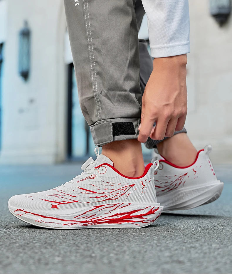 Fluorescence Running Shoes CarbonBoard Marathon Men Sports Casual Tenis Breathable Womens Comfortable Athletic Nonskid Sneakers
