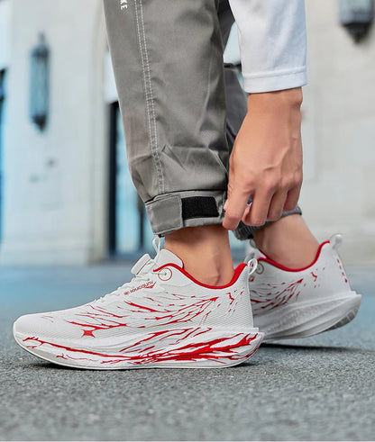 Fluorescence Running Shoes CarbonBoard Marathon Men Sports Casual Tenis Breathable Womens Comfortable Athletic Nonskid Sneakers