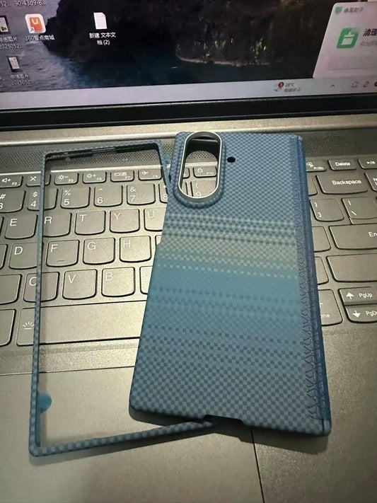 Z Fold 7 Aramid Case for Samsung Galaxy Z Fold 7 Magnetic Case Aramid Carbon Fiber Cover MagSafe/Qi2 Charging Armor Protective
