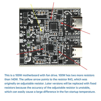 PD140W/PD100W Fast Charging Desktop Charger Module Full Protocol DIY Motherboard Single-Channel Dual-Channel Charger Module
