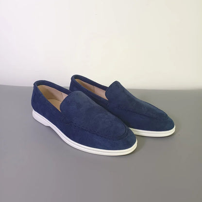 Fashion Classic Suede Leather Loafers Men Casual Shoes Luxury Brand Mens Breathable Slip on Driving Shoes Moccasins