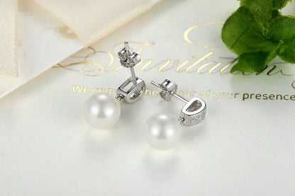 Drop Earrings Fine Jewelry Female Drop Earrings with Pearls Earrings 925 Sterling Silver Jewelry Mother's Day Gift SCE006