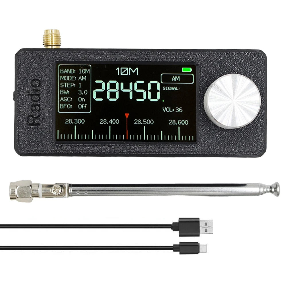 SI4732 0.5-108mhz Portable Radio 1.9inch IPS Screen Pocket Mini Radio LSB USB AM FM FM/AM Radio HF SW MW VHF Radio