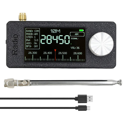 SI4732 0.5-108mhz Portable Radio 1.9inch IPS Screen Pocket Mini Radio LSB USB AM FM FM/AM Radio HF SW MW VHF Radio