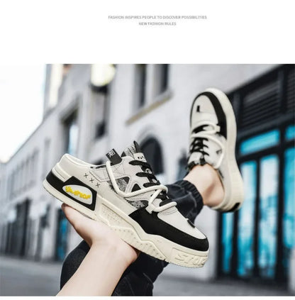 Slipper Mens Shoes Summer Thick Sole Breathable Comfortable Half Slippers Outdoor Youth Skateboard Shoes Casual Sneakers for Men