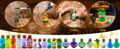 Fairy Magic Potions Kit Kids DIY Witch Glowing Spell Potion DIY Handmade Toys Science Experiments Kids Craft Kit Educational Toy