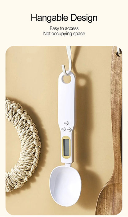 Weighing Spoon Scale Home Kitchen Tools Electronic Measuring Coffee Food Flour Powder Baking LCD Digital Measurement Adjustable