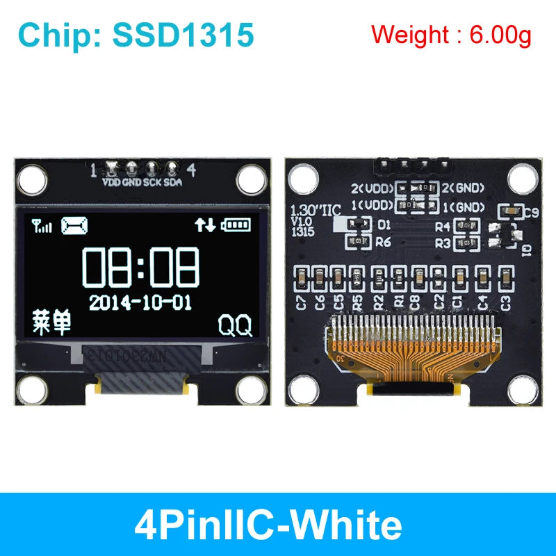 1.3 inch OLED module SPI/IIC I2C Communicate white/blue color 128X64 1.3 inch OLED LCD LED Display Module 1.3" OLED Module