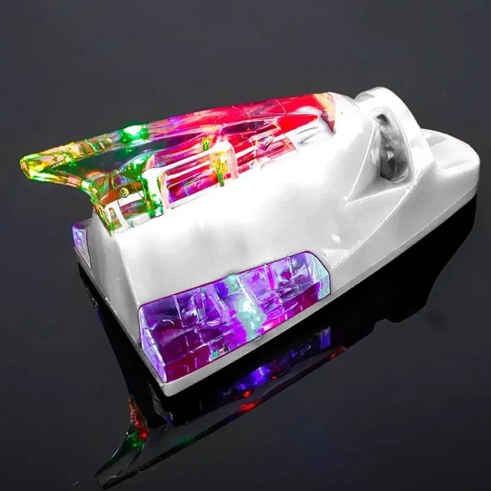 Car Auto Styling Wind And Power Shark Fin Shaped Receiving Antenna LED Warning Flashing Light Lamp