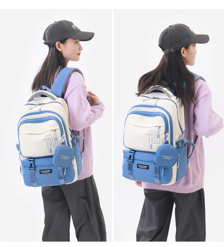 Teen Girls Backpacks for School 8-12 Years Students Casual Fashion Travel Backpacks Portability College Backpack for Women Bag