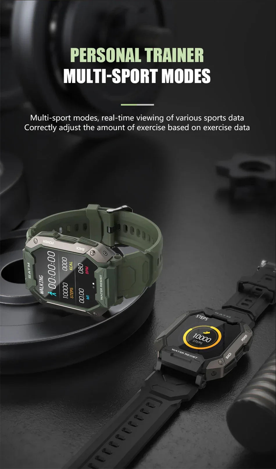 Smart Watch Men Swim IP68 ATM Waterproof Smart Clock Outdoor Sports Fitness Tracker Health Monitor Smartwatch For Android IOS