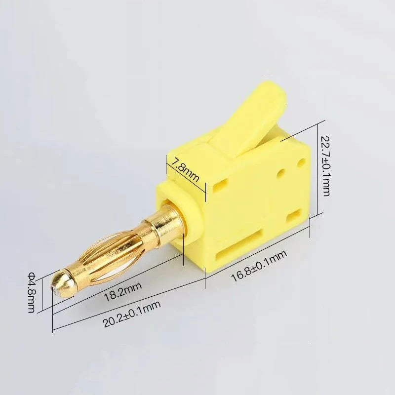 Mini Quick Wire connector 24A solder free banana plug gold-plated connector with direct insertion and pressing wire 0.5-2.5mm²