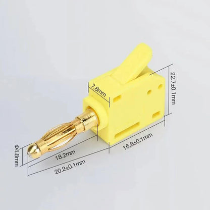 Mini Quick Wire connector 24A solder free banana plug gold-plated connector with direct insertion and pressing wire 0.5-2.5mm²