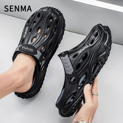 SENMA Summer Men's Thick Bottom Sandals Casual Non-Slip Beach Shoes Comfortable High Elastic EVA Material Men Shoes for Driving