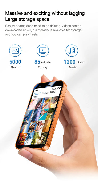 ONEMYTH A17 Mini 3.0 "Android smartphone 2GB+16GB 3G unlocked phone Google Play Store dual SIM card pocket backup small phone